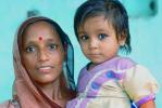 Mother and Daughter in Gujarati, India