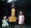 daughters, cateye glasses, formal dress, May 1968, 1960s