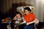 Mother and Daughter Reading, book, 1940s, PMCV04P02_14
