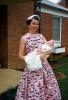 Mother with her Baby, hat, smiles, dress, formal, 1950s