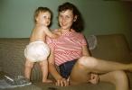 Mother and Baby Girl, legs, smiles, PMCV04P04_11