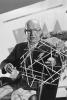 Jaime Snyder holding Tensegrity Sphere, Being With Bucky Day, POFPCD2931_060B