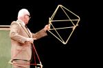 Octohedron, polyhedra, "Conversations with Buckminster Fuller" event, New York City, POFV01P08_03B