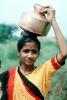 Woman, Girl, Smiles, Sari, Gujarat, PORV07P13_12