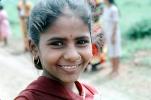 Woman, Girl, Smiles, Sari, Nose Ring, Teeth, Gujarat, PORV07P13_16