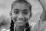 Woman, Girl, Smiles, Face, Gujarat, PORV07P14_07BW