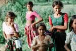 Girls, smiles, Female, Sari, near Ahmedabad, PORV08P09_16