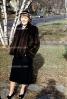 Woman, Hat, Fur Coat, Female, Formal, 1950s, PORV11P09_15