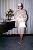 Fur Coat, High Heels, Hat, Elegant, Grand Piano, Purse, Dress, 1960s, PORV15P03_17