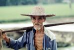 Hat, Man, Male, Skinny, Malnourished, China, 1973, 1970s, PORV15P05_19