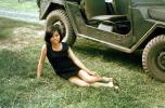 Woman, Jeep, Vietnam, 1968, 1960s, PORV22P04_18