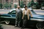 Man, Men, Friends, Suit, Whitewall Tires, car, automobile, 1950s, PORV23P01_16