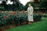 Adriana, Woman, Female, Coat, Roses, Lawn, 1950s, PORV23P03_03