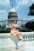 woman, Capitol Building, dome, July 1960, 1960s