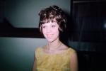 Linda, bouffant hairdo, girl, smiles, April 1965, 1960s