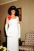 Formal Prom Dress, Corsage, Suit, dress, gloves, Girl, bangs, 1960s, PORV26P15_09