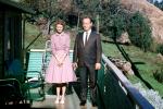 Porch, outdoors, sunny day, suit and tie, dress, formal, 1950s, PORV28P14_01