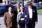 Coats, hat, men, women, Car, automobile, Akron Ohio, 1950s, PORV29P01_14