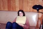 Girl on a Couch, sofa, pillow, veneer, May 1969, 1960s