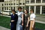 Women, Girls, Ford Station Wagon, 1950s, PORV29P07_05