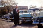 Man, Male, Chevy, Chevrolet, Parking, 1957, 1950s, PORV29P10_19