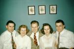 Women, Men, Suit, Tie, Shirts, Woman, Parkforest Illinois, 1953, 1950s, PORV29P11_17