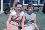 Mother with her Daughter, Cateye Glasses, dress, 1960s, PORV30P01_10