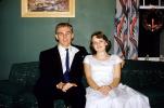 Boy, Girl, prom night, suit and tie, dress, curtains, 1950s, PORV30P04_11
