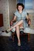 Woman sitting cross legged, 1940s, PORV30P04_14
