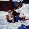 Women on a Jetski, Winter, Snow, 1960s, PORV30P08_12