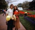 Man, Woman, balloon, hat, coat, tulips, 1970s, PORV30P10_11
