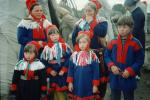 Girls, Boy, Women, native clothes, indigenous people, Lapland, PORV30P12_05