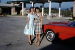 Women Friends, Dress, Car, Motel, 1960s