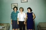 Women, Friends, Standing, Dress, Sharon, Bobby, Donna Demuth, Wall, 1961, 1960s