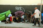 Homeless encampment, streets of San Francisco, POUD01_016