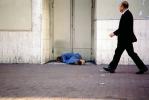 Homeless, Man Sleeping in a Doorway, Drunken, Drunkard, Tenderloin, POUV01P02_11