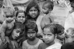 Group, girls, boys, slum, Mumbai, India, POVPCD3306_123