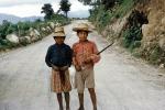 Boys, Dirt Road, Hats, Peru, unpaved, POVV02P08_11