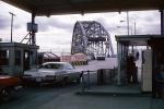 Chevy, Chevrolet Car, Gateway Bridge, USA Mexican Border, Mexico, Brownsville Texas, 1965, 1960s, PRAV01P01_15