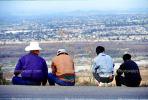 men overlooking the border to the North, Illegal immigrant, Looking north to San Diego, Norte