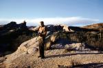 desert, rifle, hunter, man, Vasquez Rocks, December 1958, 1950s, PRGV01P12_09