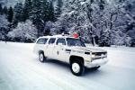 squad car in snow, Park Ranger