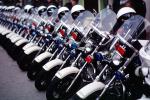 SFPD, Line of Parked Police Motorcycles, PRLV02P06_05
