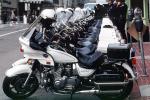 SFPD, Line of Parked Police Motorcycles, PRLV02P06_08