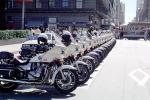 SFPD, Line of Parked Police Motorcycles, PRLV02P06_15