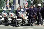 SFPD, Line of Parked Police Motorcycles, PRLV02P07_02