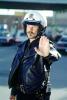 traffic control, helmet, mustache, hand, leather jacket