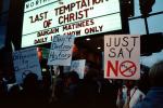 Last Temptation of Christ movie, protest, Last Temptation of Christ, North Point Theatre, marquee, PRSV02P15_17