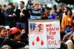 No Death for Big Oil, Anti-war protest, First Iraq War, January 15 1991