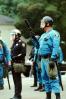 Police Line, helmets, stun gun, Peoples Park Protest, Berkeley California, August 1991, PRSV04P14_02